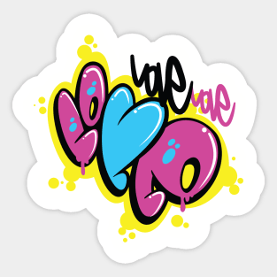 Love Throwie (Blue Heart) Sticker